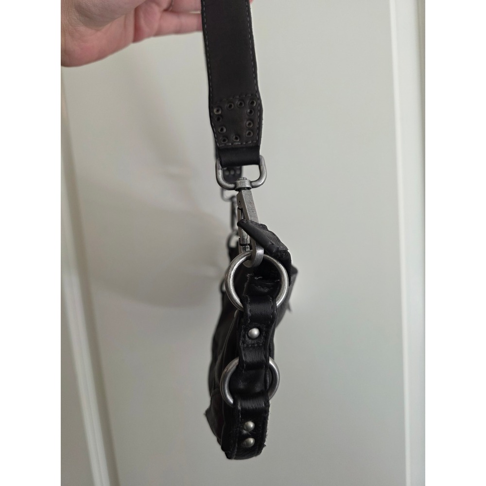 Free People We The Free Lillie Leather Shoulder Bag Black Baguette Y2K NWT - Picture 9 of 9